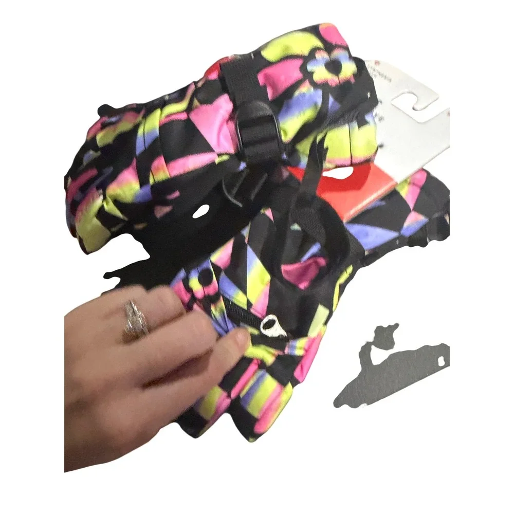 Spyder Girls Synthesis Glove Small Multi‎ Geometric Primaloft Insulated Ski Snow